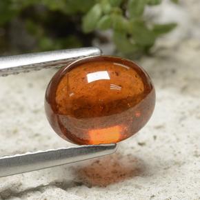 Granato spessartite Arancione Ambra naturale da 2.95 ct, Taglio ovale, Traslucido