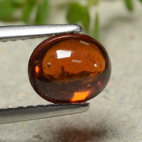 Granato spessartite Rosso arancione naturale da 1.69 ct, Taglio ovale, Traslucido