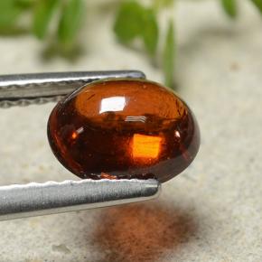 Granato spessartite Rosso arancione naturale da 1.69 ct, Taglio ovale, Traslucido