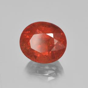 Granato spessartite Rosso brillante naturale da 5.21 ct, Taglio ovale, VS-SI
