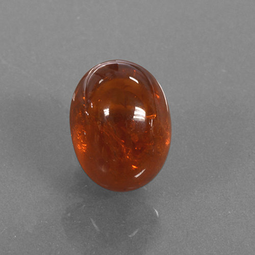 Granato spessartite Arancione rossastra naturale da 3.71 ct, Taglio ovale, Traslucido