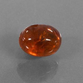 Granato spessartite Arancione rossastra naturale da 3.71 ct, Taglio ovale, Traslucido