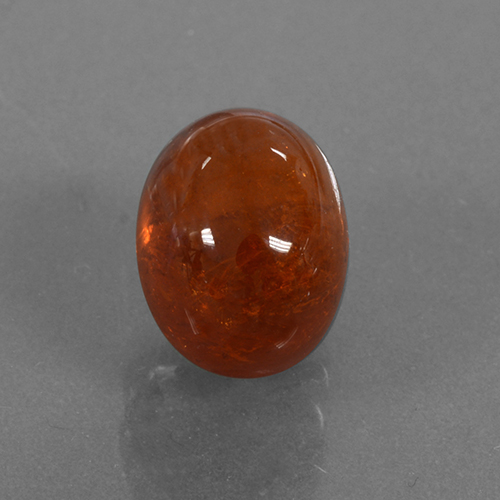 Granato spessartite naturale arancione da 4,16 ct, taglio ovale, traslucido
