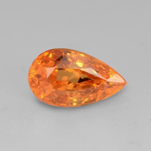 Granato spessartite Arancione brillante naturale da 0.67 ct, Forma a pera, VS-SI
