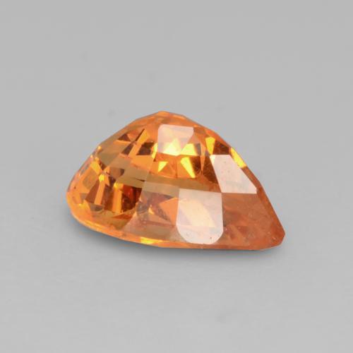Granato spessartite Arancione brillante naturale da 0.67 ct, Forma a pera, VS-SI