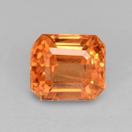 Granato spessartite naturale arancione da 0,91 ct, taglio smeraldo, VS-SI