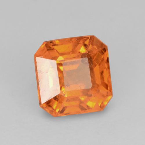 Granato spessartite naturale arancione da 0,95 ct, taglio smeraldo, VS-SI