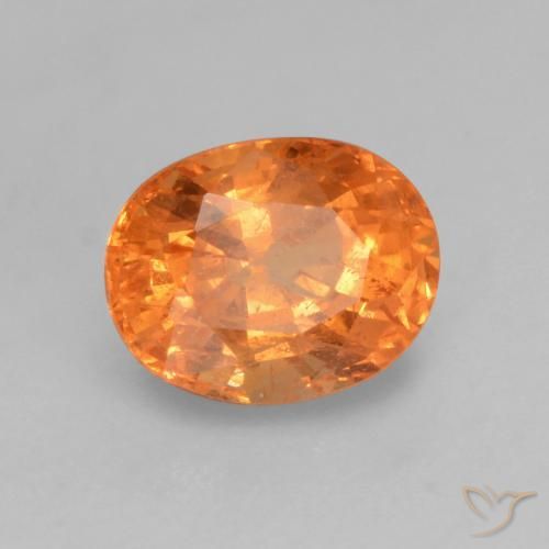 Granato spessartite naturale arancione da 0,83 ct, taglio ovale, VS-SI