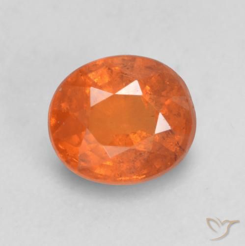 0.74ct Naturale Arancia Fuoco Granato spessartite, Ovale, VS-SI
