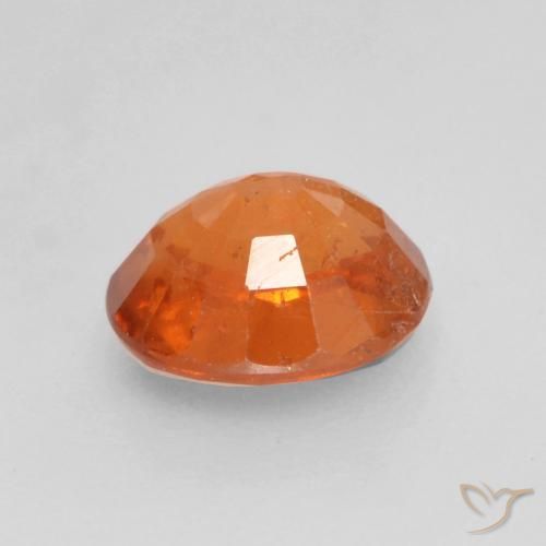 Granato spessartite Arancia Fuoco naturale da 0.74 ct, Ovale, VS-SI