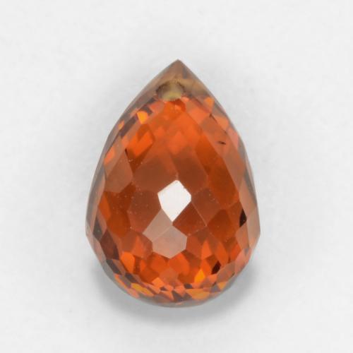 Granato spessartite naturale rosso da 1,18 ct, briolette, VVS-VS