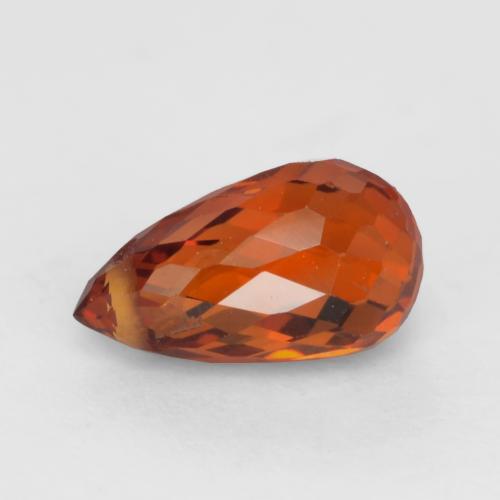 Granato spessartite naturale rosso da 1,04 ct, briolette, VS