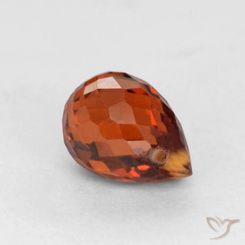 0.98ct Naturale Rosso medio Granato spessartite, Taglio briolette, VS