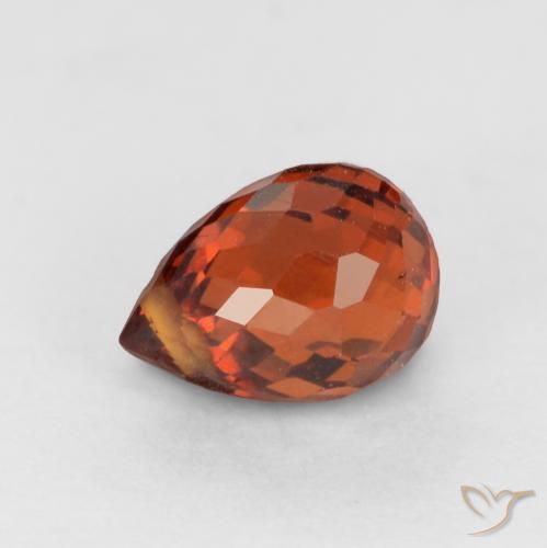 Granato spessartite Rosso medio naturale da 0.98 ct, Taglio briolette, VS