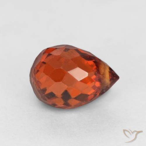 Granato spessartite Rosso medio naturale da 0.98 ct, Taglio briolette, VS
