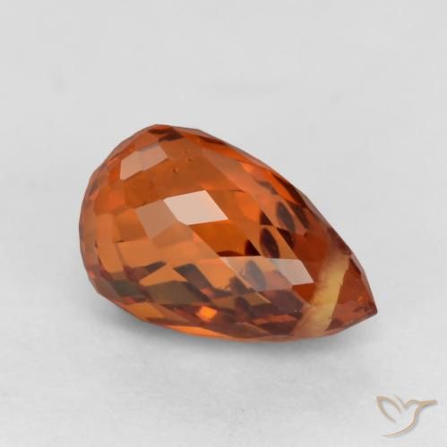 Granato spessartite Arancione Ambra naturale da 1.23 ct, Taglio briolette, VS-SI
