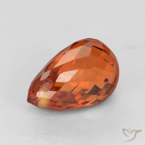Granato spessartite Arancione Ambra naturale da 1.23 ct, Taglio briolette, VS-SI