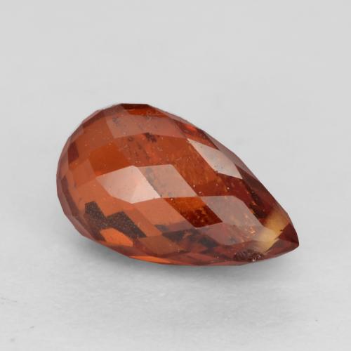 Granato spessartite naturale rosso da 1,23 ct, briolette, VS-SI