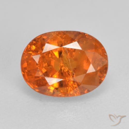Granato spessartite Arancio Medio naturale da 0.97 ct, Taglio ovale, SI