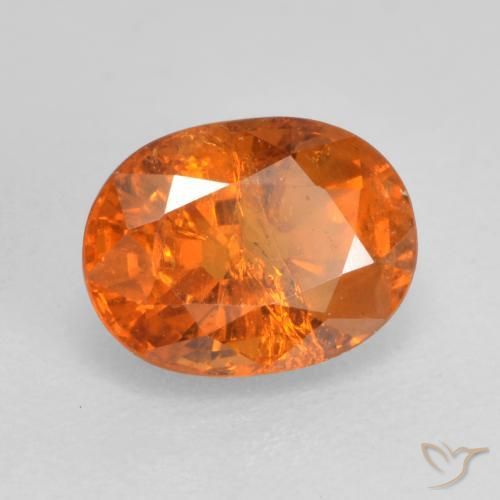 Granato spessartite Arancio Medio naturale da 0.97 ct, Taglio ovale, SI