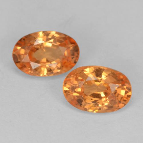 Gemme di Granato spessartite Arancione Ambra naturale da 1.36 ct, Taglio ovale, VS-SI
