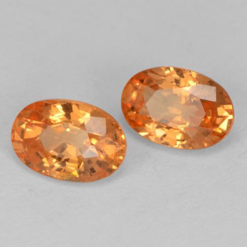 Gemme di Granato spessartite Arancione Ambra naturale da 1.36 ct, Taglio ovale, VS-SI
