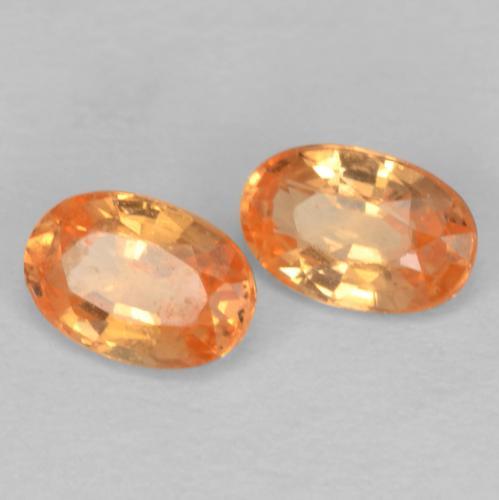 Granato spessartite naturale arancione da 0,64 ct, taglio ovale, VS