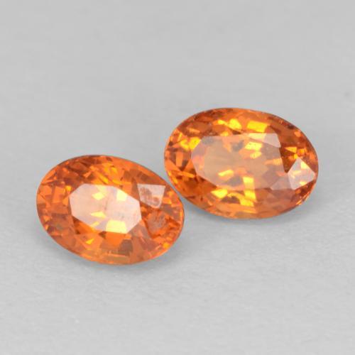 Granato spessartite naturale arancione da 0,95 ct, taglio ovale, VS