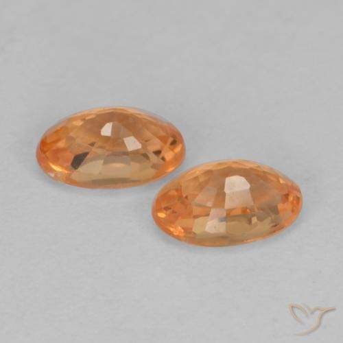 Gemme di Granato spessartite Arancione brillante naturale da 0.80 ct, Taglio ovale, VS-SI