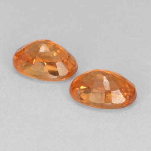 Gemme di Granato spessartite Arancione brillante naturale da 1.29 ct, Taglio ovale, VS-SI