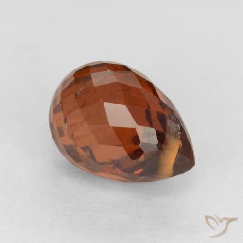 Granato spessartite Rosso fuoco naturale da 1.52 ct, Taglio briolette, VS-SI