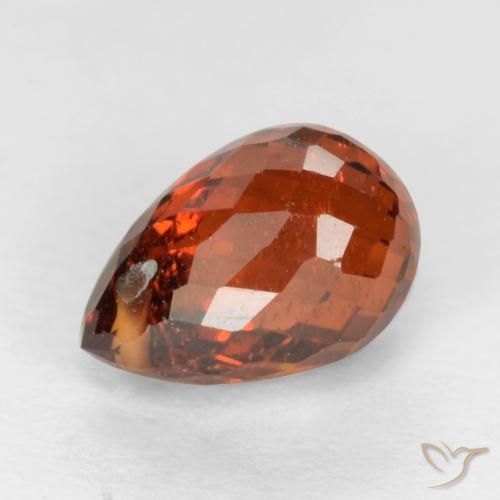 Granato spessartite naturale rosso da 1,78 ct, briolette, SI