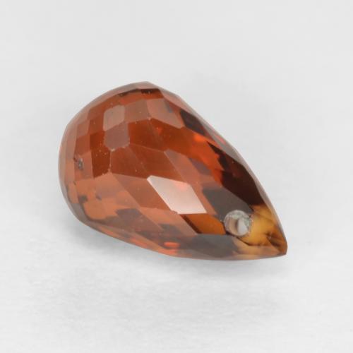 Granato spessartite naturale rosso da 1,33 ct, briolette, VS