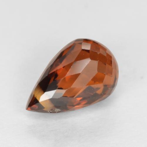 Granato spessartite naturale rosso da 1,33 ct, briolette, VS