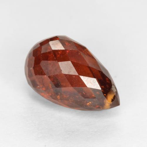 Granato spessartite naturale rosso da 2,89 ct, briolette, SI