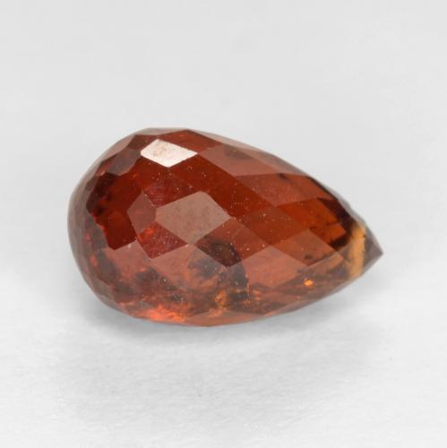 Granato spessartite naturale rosso da 2,89 ct, briolette, SI