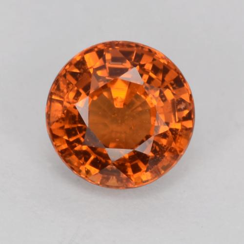 Granato spessartite Arancione rossastra naturale da 0.80 ct, Taglio rotondo, VS