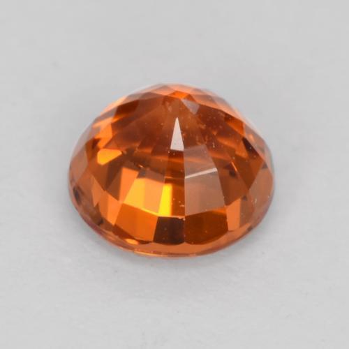 Granato spessartite Arancione rossastra naturale da 0.80 ct, Taglio rotondo, VS