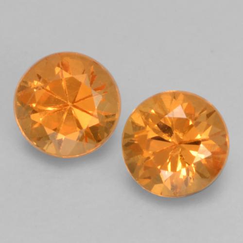 Granato spessartite naturale arancione da 0,43 ct, taglio rotondo, VS