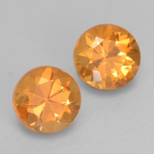 Granato spessartite naturale arancione da 0,43 ct, taglio rotondo, VS