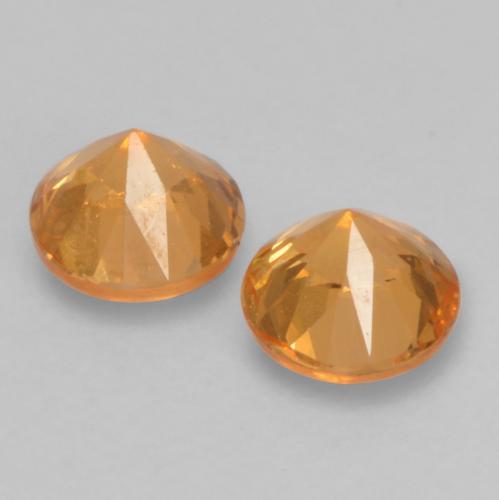 Granato spessartite naturale arancione da 0,43 ct, taglio rotondo, VS