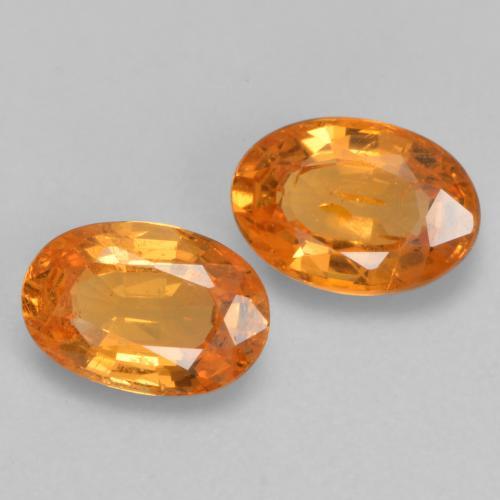 Granato spessartite naturale arancione da 1,19 ct, taglio ovale, VS