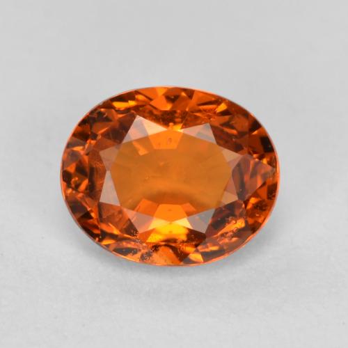 Granato spessartite Arancione rossastra naturale da 0.50 ct, Taglio ovale, VS
