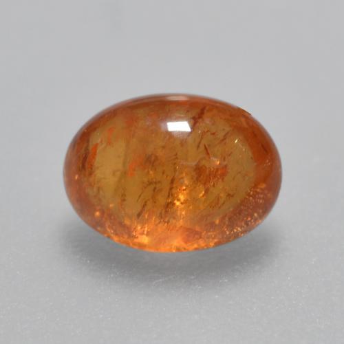 Granato spessartite Arancio medio-scuro naturale da 1.35 ct, Taglio ovale, Trasparente
