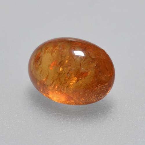 Granato spessartite Arancio medio-scuro naturale da 1.35 ct, Taglio ovale, Trasparente