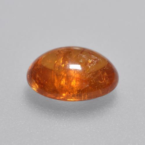 Granato spessartite Arancio medio-scuro naturale da 1.35 ct, Taglio ovale, Trasparente
