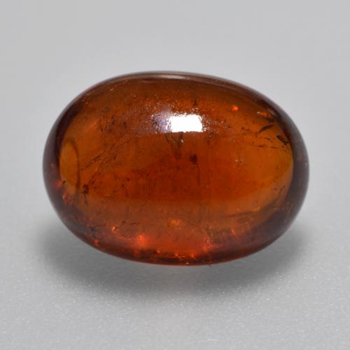 Granato spessartite naturale arancione da 5,72 ct, taglio ovale, traslucido