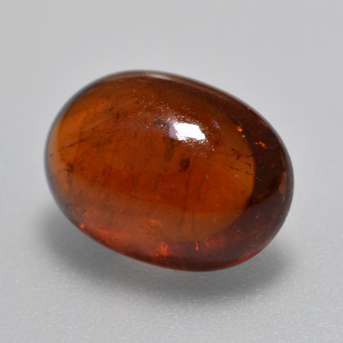 Granato spessartite naturale arancione da 5,72 ct, taglio ovale, traslucido