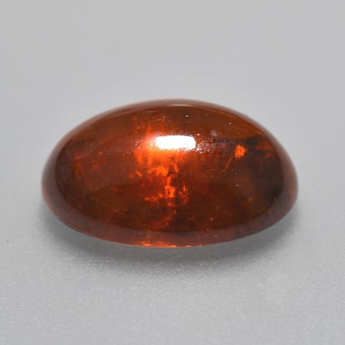 Granato spessartite naturale arancione da 5,72 ct, taglio ovale, traslucido
