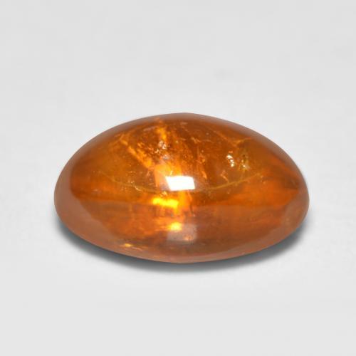 Granato spessartite naturale arancione da 0,81 ct, taglio ovale, trasparente
